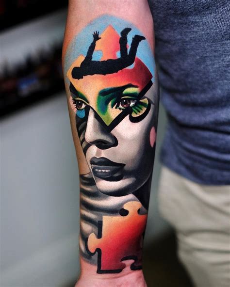 Tattoo Artist Volkan Demirci Authors Style Color Surrealistic Portrait