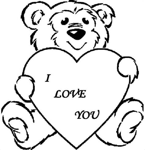 Teddy Bear Love Coloring Pages