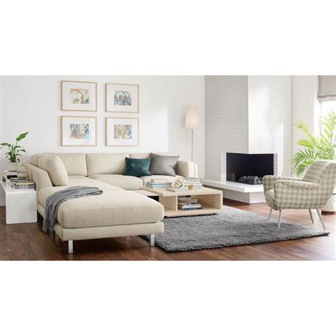 Room And Board Cade Sofas With Chaise Modern Furniture Living Room