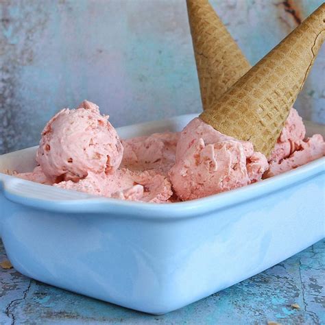 Rhubarb Ice Cream No Churn Deliciously Easy Recipe