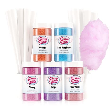 Buy Cotton Candy Express Floss Sugar Variety Pack With 5 11oz Plastic