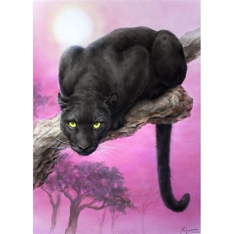 Diamond Painting Panther Dessin Danimal Animaux Les Chats Sauvages