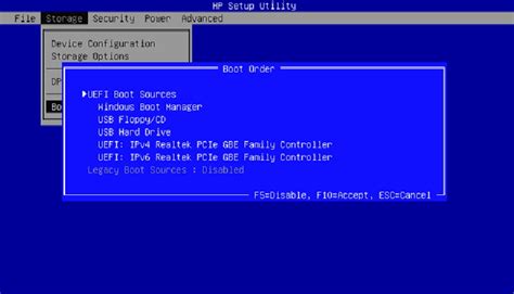 Setting Boot Order For Legacy Drives Page 2 Hp Support Community