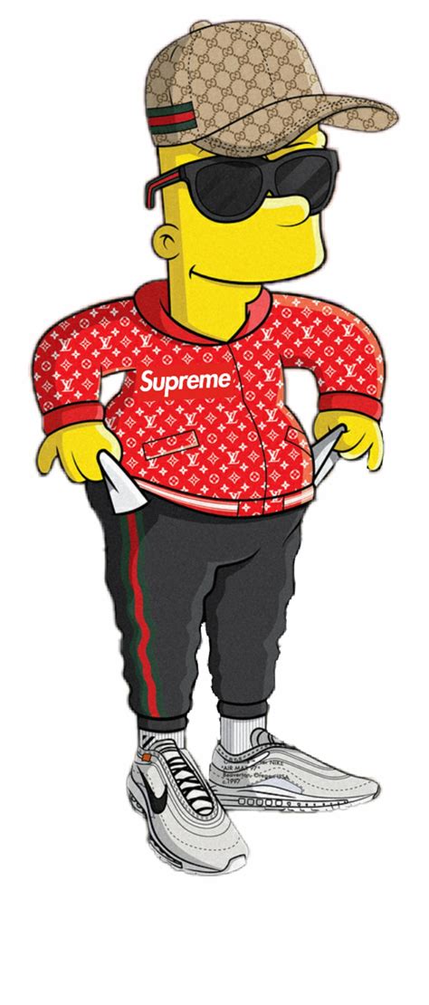 Bart Simpson Supreme Clipart Clipart Royalty Free Bart Gucci Bart