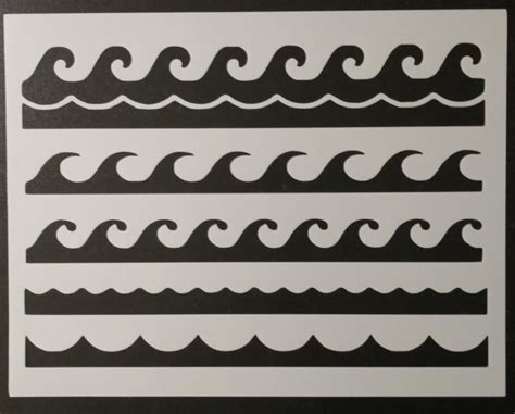 Ocean Waves Patterns Stencil My Custom Stencils