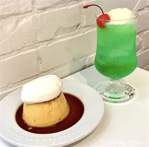 神奈川鎌倉のおしゃれカフェCAFE DE FLEURの大きなプリンとクリームソーダが映えまくりで話題 Fantage Jam