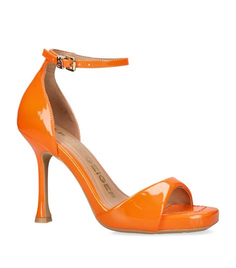 Womens Kg Kurt Geiger Orange Leather Fallon Sandals Harrods Uk