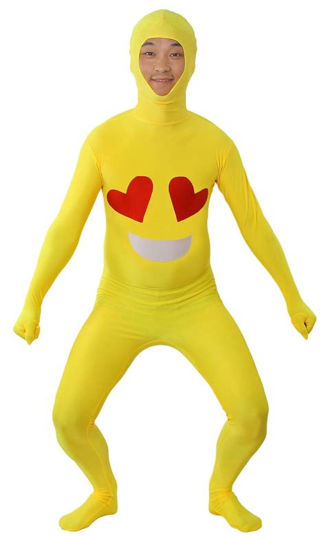 Justincostume Lovely Emoji Costume Smiley Emoticon Full Bodysuit Clothing Full