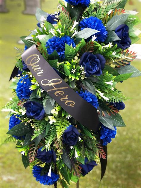 Cemetery Grave Decoration Thin Blue Line Fallen Officer Etsy