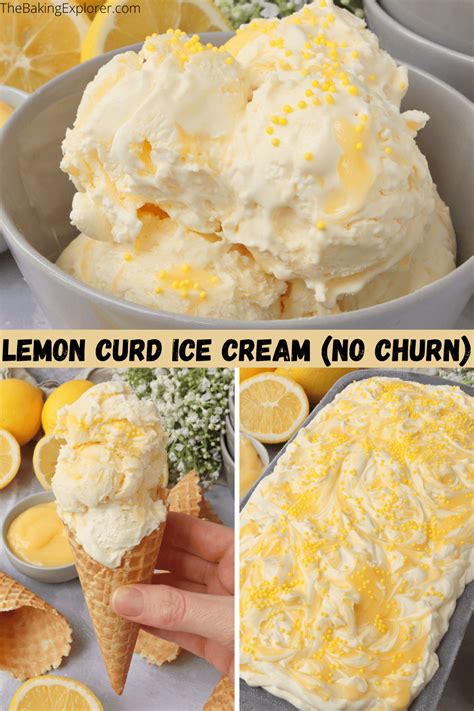 Lemon Curd Ice Cream No Churn The Baking Explorer