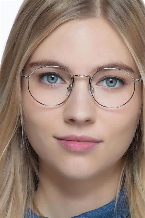 Puzzle Round Silver Frame Glasses Online In 2020 Eyeglasses Frames