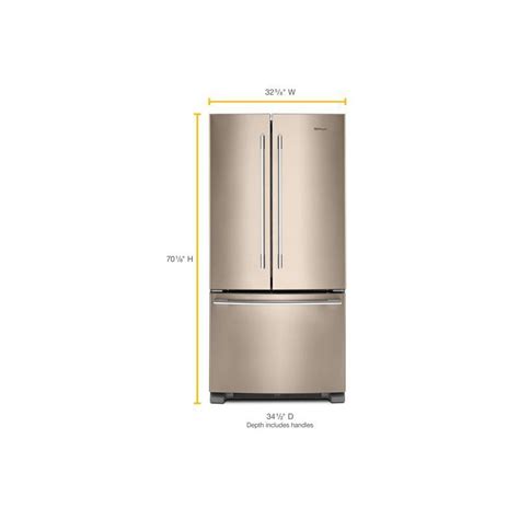 33 Inch Wide French Door Refrigerator 22 Cu Ft Wrfa32smhn By