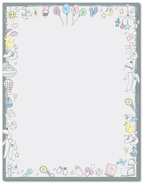 Baby Shower Boarder Baby Shower Invitation Card Design Owl With Bow