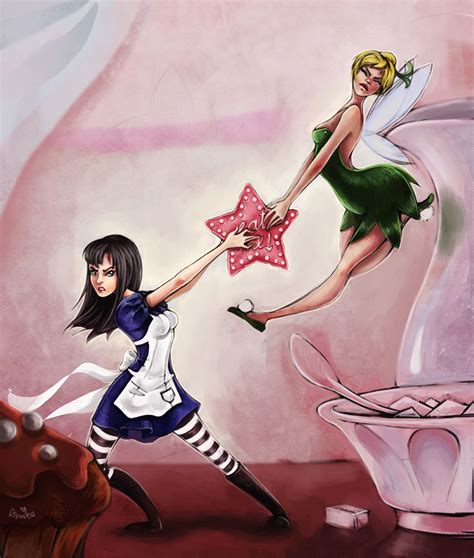 Alice Tinkerbell Eat Me Adventures In Wonderland Disney Drawings