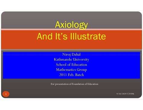 Axiology And Its Illustrate