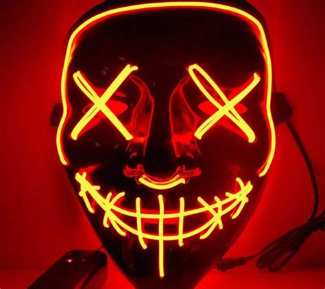 Black V Halloween Horror Glowing Mask Cjdropshipping