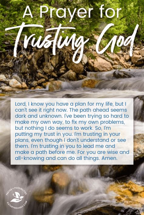 A Daily Prayer For Letting Go And Trusting God Pray To Trust In God’s Plan For Your Life Pray