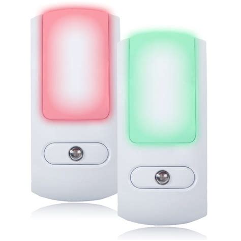 This Two Pack Of Led Color Changing Night Lights Features A Dusk To