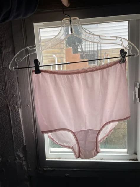 vintage nylon panties pink huge mushroom granny panty pink sheer sissy sz 9 20 00 picclick