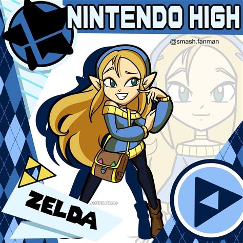 Nintendo High On Instagram “princess Zelda Of Hyrule High School Zelda Is Smart And Outgo