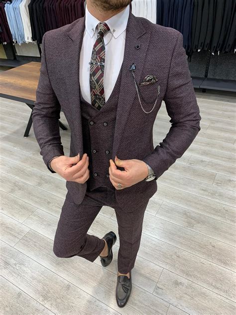 buy claret red slim fit suit by with free shipping
