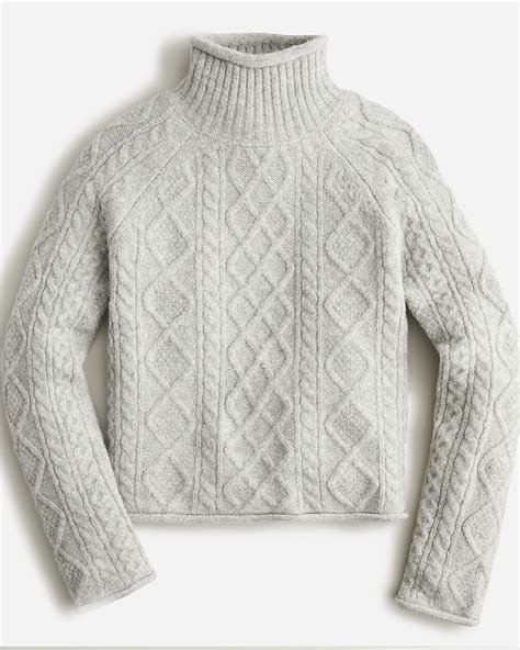 Jcrew Cable Knit Rollneck Sweater For Women