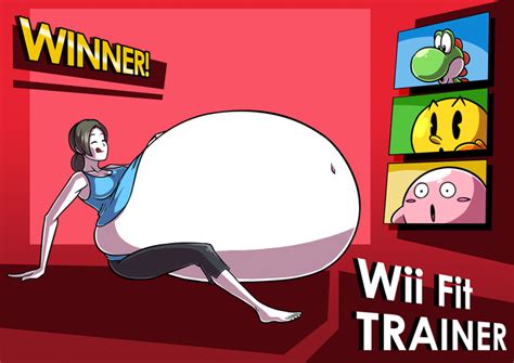 Super Smashing Pack Wii Fit Trainer Eating Contest By Axel Rosered Body Inflation Know Your Meme