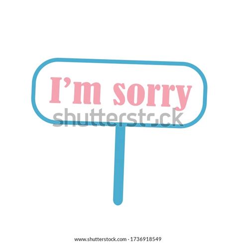 Sorry Quote Sign Vector Eps10 Stock Vector Royalty Free 1736918549