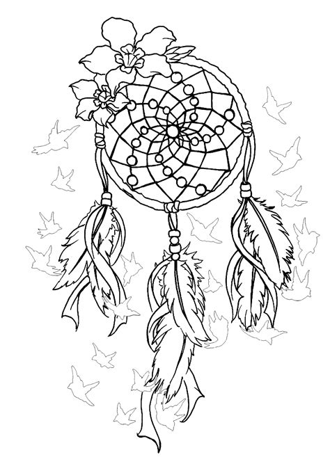 Dreamcatcher to print - 2 - Dreamcatcher Coloring Pages for Adults