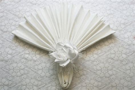White Rose Napkin Ring Satin Napkin Ring Flower By Idodoodads 995