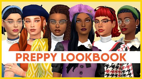 Preppy Lookbook The Sims 4 Create A Sim Cc Links Youtube