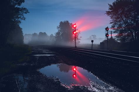 Railway Track Light Exposure Wallpaperhd Photography Wallpapers4k