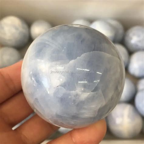 Natural Blue Celestite Mineral Gemstone Crystal Ball Sphere For