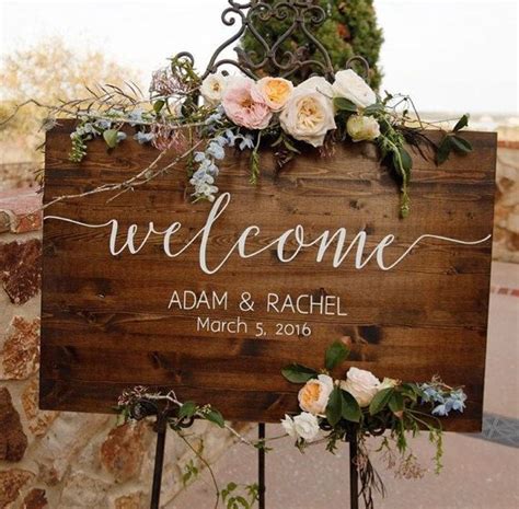 Wooden Wedding Welcome Sign Wood Wedding Signs Wedding Welcome Signs