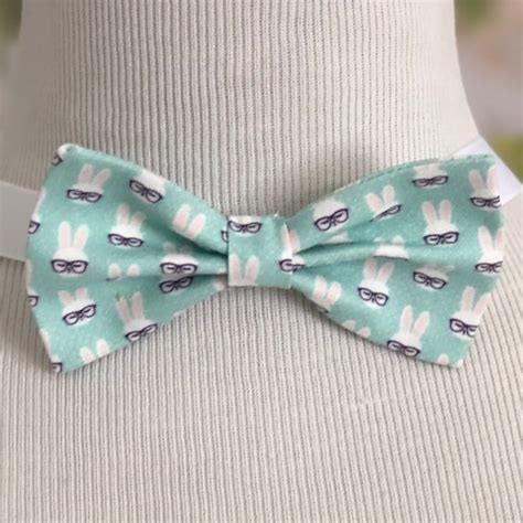 Blue Easter Bow Tie Bunny Bow Tie Rabbit Bow Tie Glasses Etsy