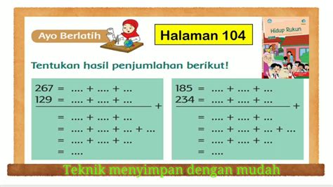 Soal Matematika Kelas Sd Penjumlahan Dan Pengurangan Bersusun