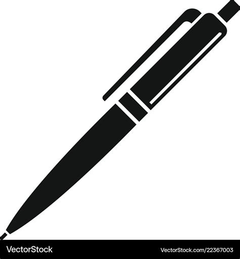 Pen Icon Simple Style Royalty Free Vector Image