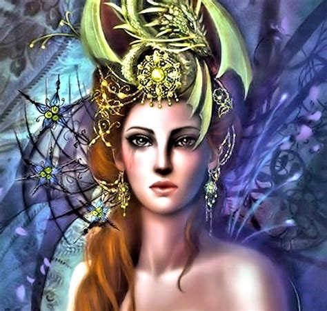 Dragon Queen Pretty Dragon Woman Fantasy Hd Wallpaper Peakpx