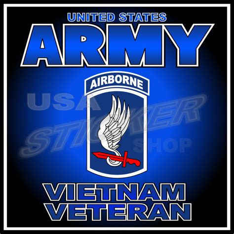 Us Army 173rd Airborne Vietnam Veteran Sticker Item Ar 165 Usa