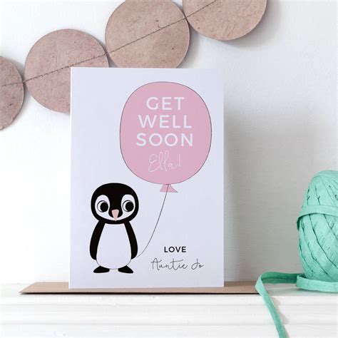 Helping your child get a debit card can help them learn to handle money before entering adulthood. Personalised Get Well Soon Card By Small Dots | notonthehighstreet.com