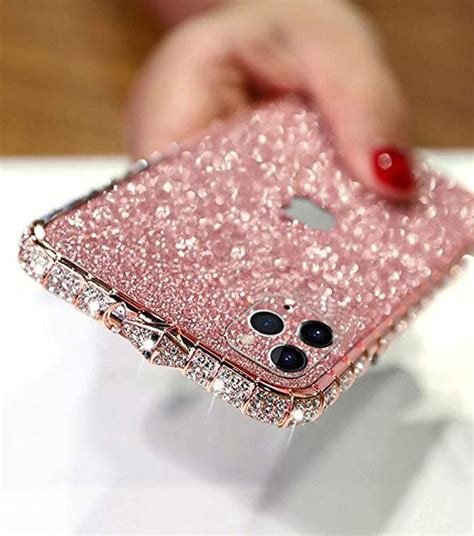 iphone case glitter sticker bling diamond rhinestone crystal metal bumper glitter iphone case