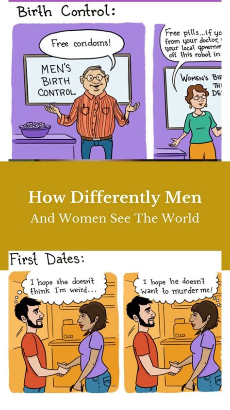 The Comic Strip Shows How Men And Women See The World