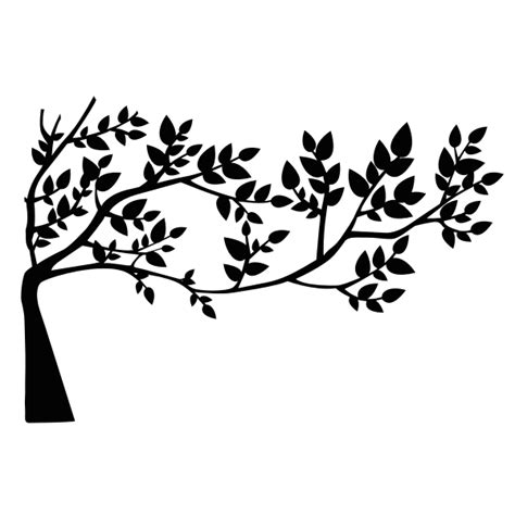 Silhouette Of Leafy Tree Free Svg