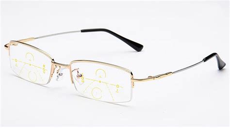 progressive multifocal photochromic half rim elastic titanium reading glasses ebay
