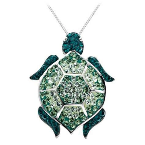Sea Turtle Necklace Turtle Jewelry Turtle Necklace Green Necklace