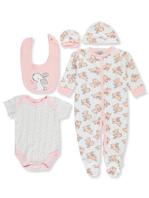 The application process is easy and takes only a few minutes. Bebe Calin Baby Girls' Bunny Hearts 5-Piece Layette Set