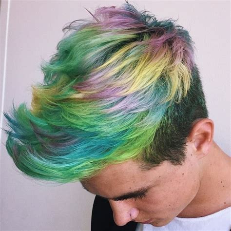 Pastel Rainbow Hair Styles Mens Hair Colour Hair Dye Tips