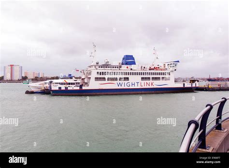 Isle of Wight Wightlink car ferry , Portsmouth, Hampshire, England