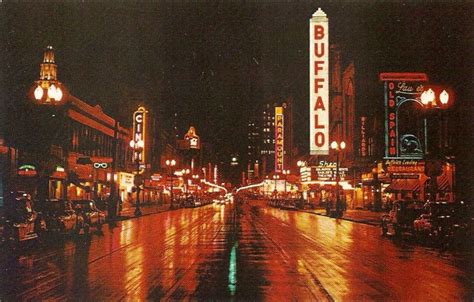 Main St Buffalo Ny 1950s Buffalo Ny Cool Places To Visit Postcard