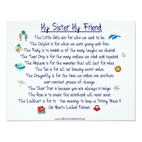 My Sister My Friend Poem With Graphics Invitation Uk Best Friend Poems Friend